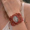 brazalete macrame prehnita
