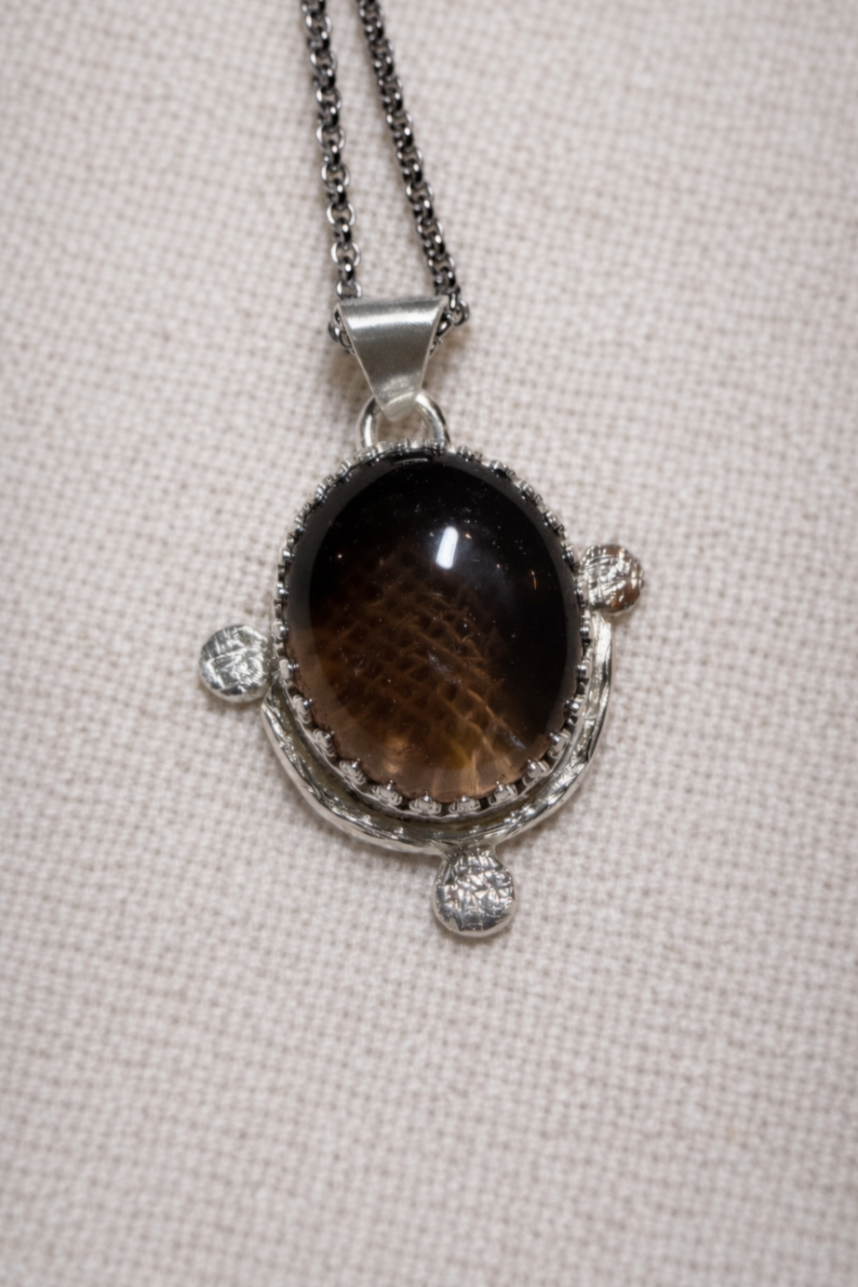 Collar Ofrenda con Cuarzo Ahumado