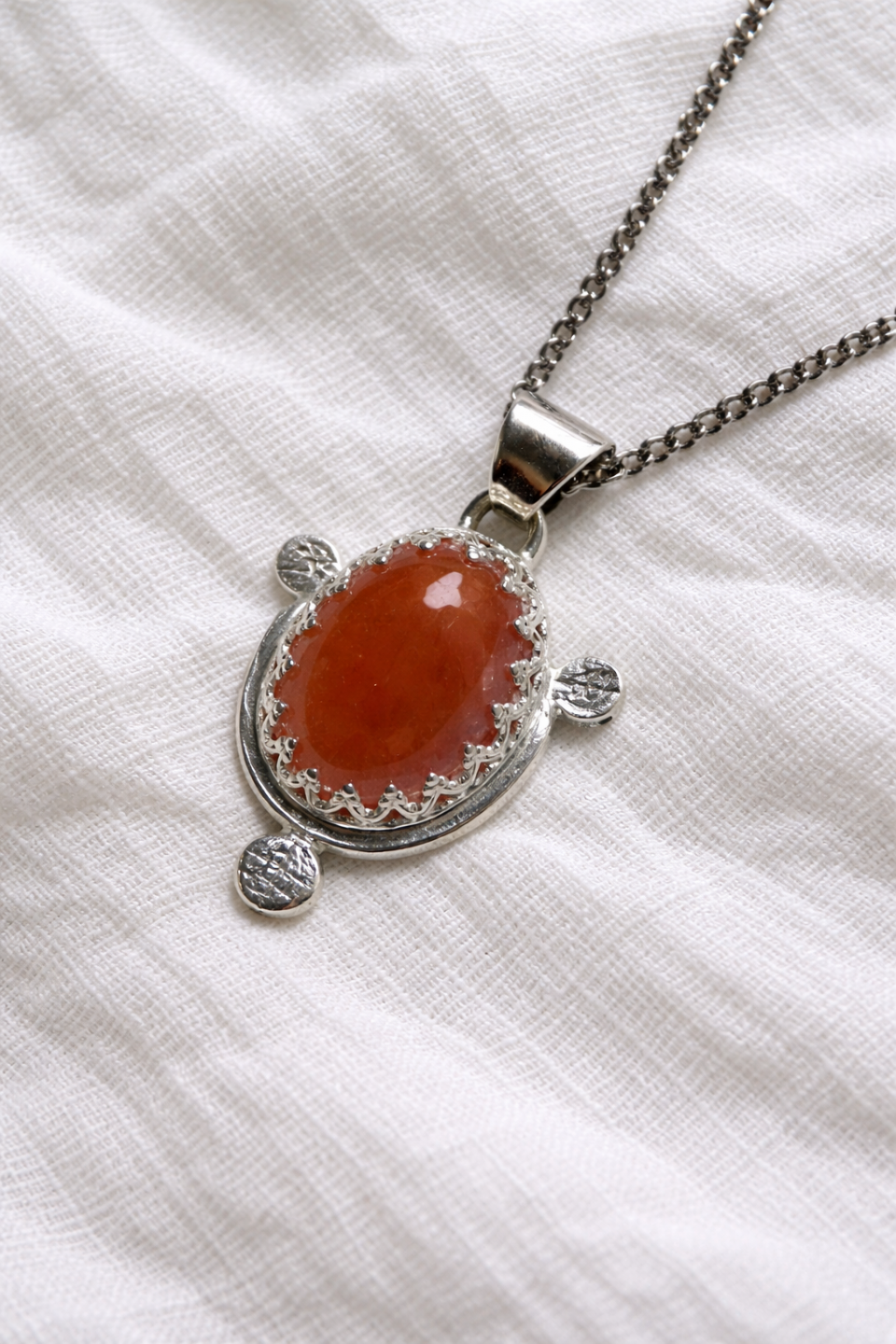 Collar Ofrenda de Cornalina en Plata