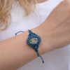 pulsera prehnita macrame