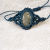 pulsera prehnita macrame