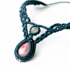 gargantilla de macrame con rodocrosita