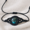 pulsera labradorita macrame