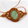 pulsera crisoprasa macrame
