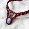 gargantilla de macrame con piedra luna