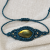 pulsera labradorita macrame
