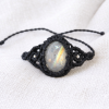 pulsera piedra luna macrame