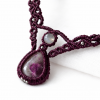 gargantilla de macrame con cobalto calcita